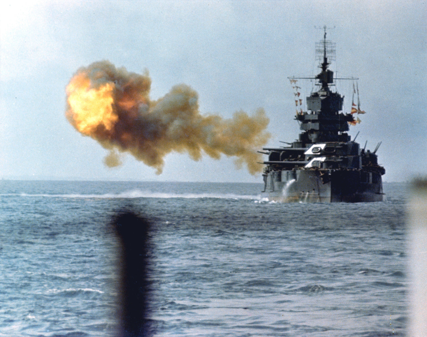 Battle Of Okinawa New Mexco Ship Firing Poster Picture Photo Print Banner  Booma Prints