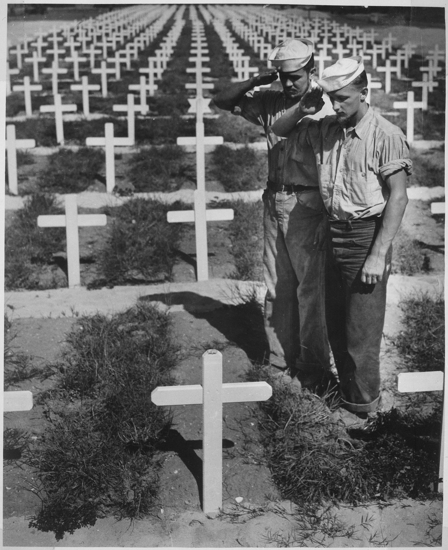 Battle Of Okinawa Cemetary Crosses Ww2 Poster Picture Photo Print Banner  Booma Prints