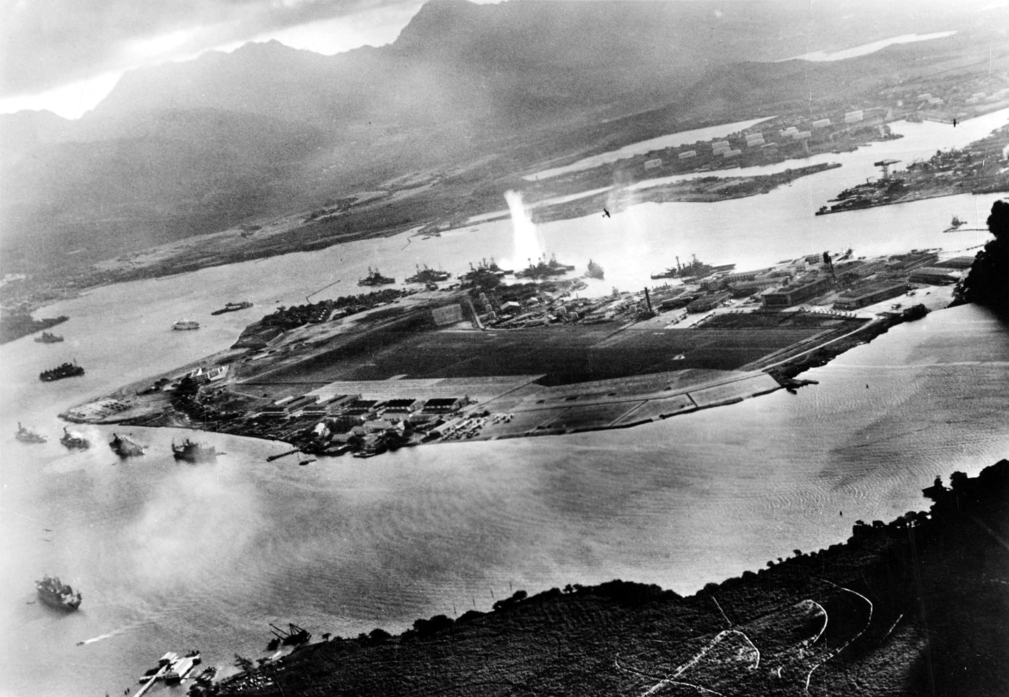Attack On Pearl Harbor Japan Aerial View Poster Picture Photo Print Banner  Booma Prints