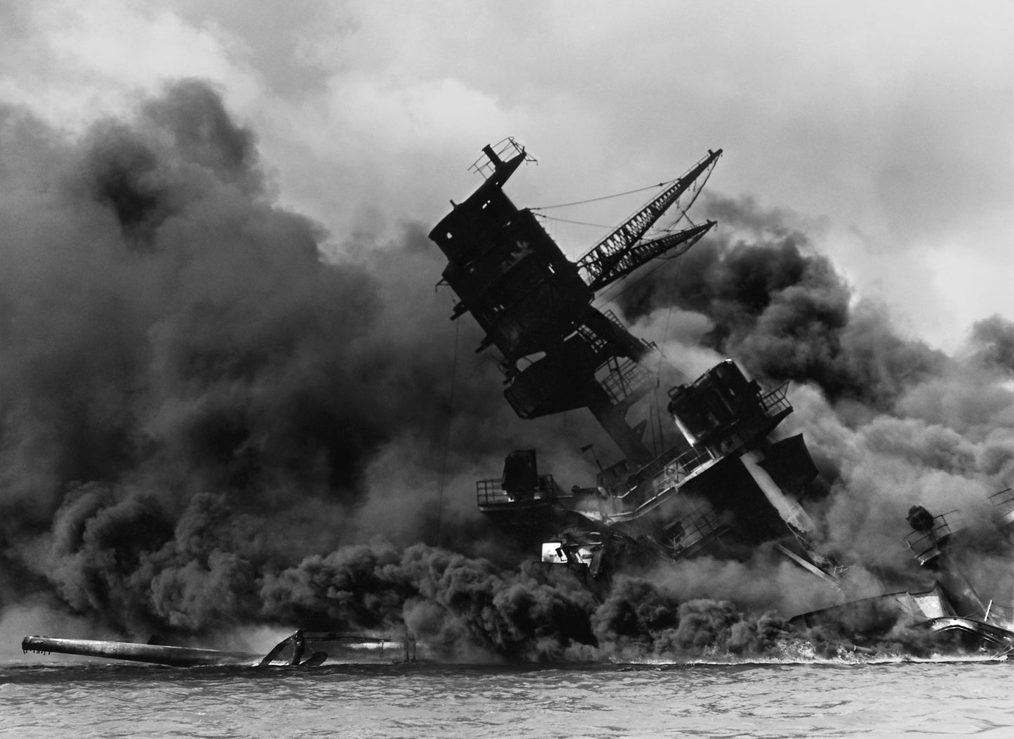 Uss Arizona Burning Pearl Harbor Glossy Poster Picture Photo Print Banner  Booma Prints