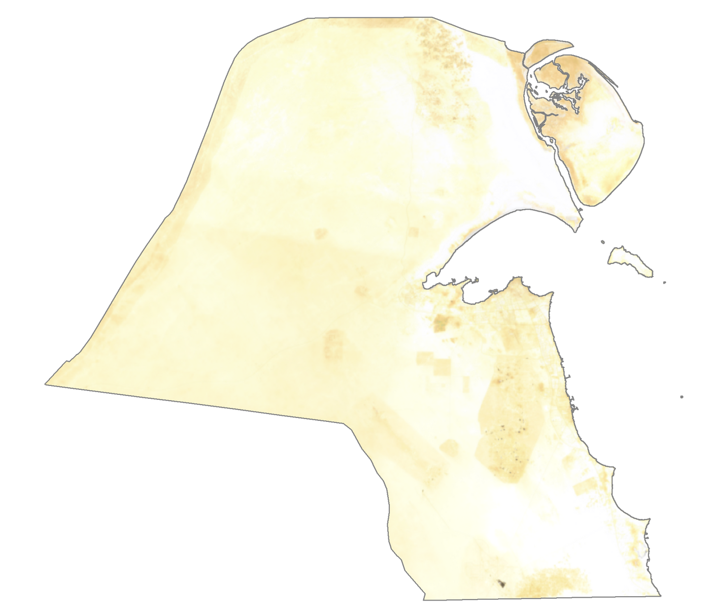 Kuwait Satellite Map Glossy Poster Picture Photo Print Banner  Booma Prints