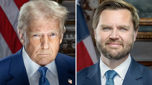 Donald Trump Jd Vance Official 2025 Combined Portraits (1 Image) Glossy Poster Picture Photo Print Booma Prints