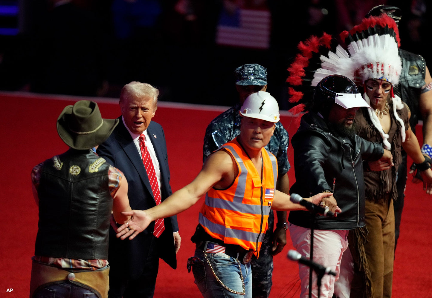 Donald Trump Village People 2025 Glossy Poster Picture Photo Print Banner  Booma Prints