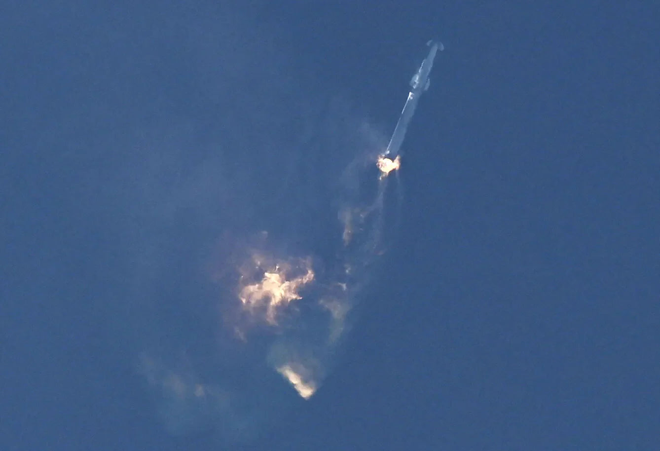 Spacex Starship 7 Explosion Glossy Poster Picture Photo Print Banner  Booma Prints
