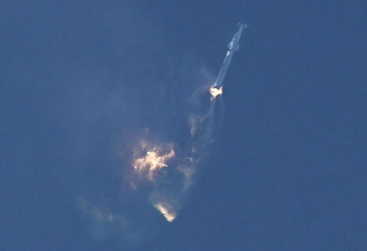 Spacex Starship 7 Explosion Glossy Poster Picture Photo Print Banner  Booma Prints