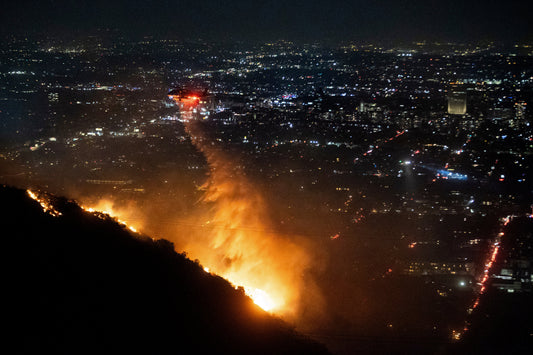 California Wildfires 2025 Aerial Glossy Poster Picture Photo Print Banner  Booma Prints