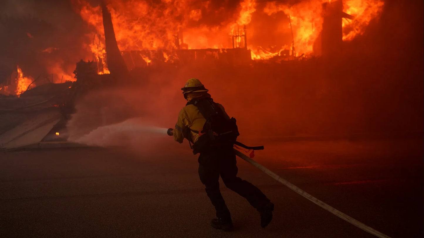 California Wildfires 2025 Firefighter Poster Picture Photo Print Banner  Booma Prints