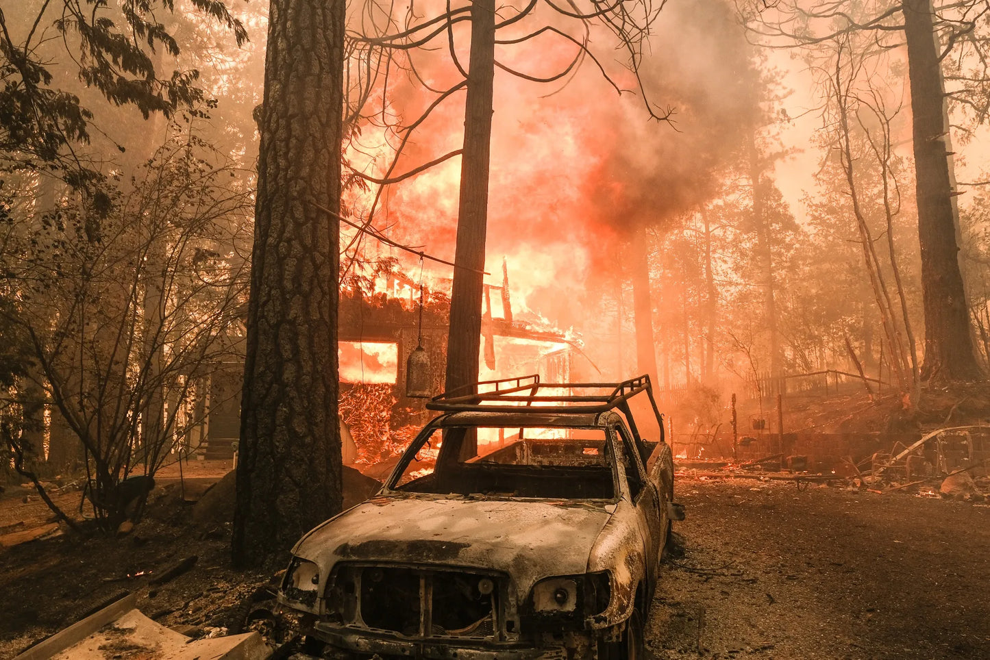 California Wildfires 2025 Car Burned Poster Picture Photo Print Banner  Booma Prints