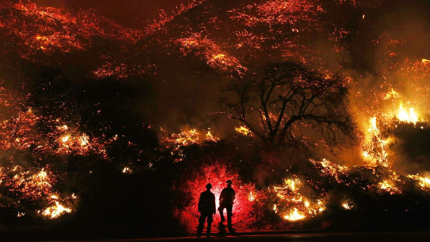 California Wildfires 2025 Red Blaze Poster Picture Photo Print Banner  Booma Prints