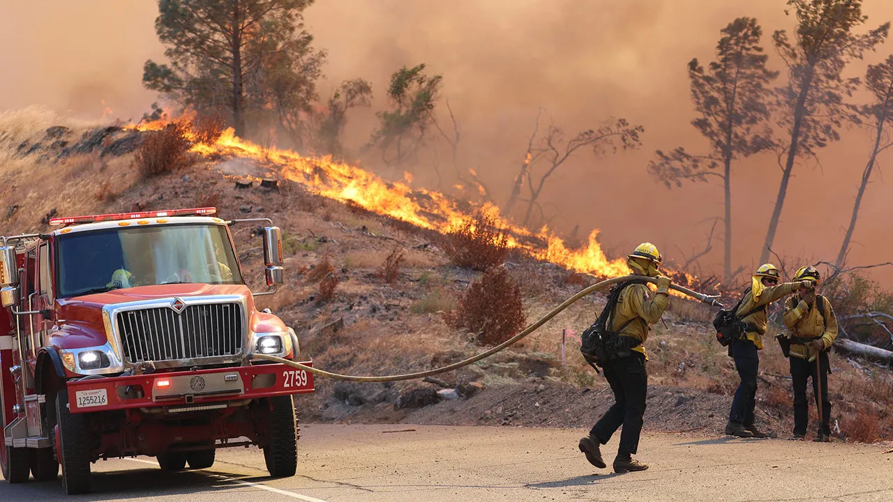 California Wildfires 2025 Firetruck Poster Picture Photo Print Banner  Booma Prints