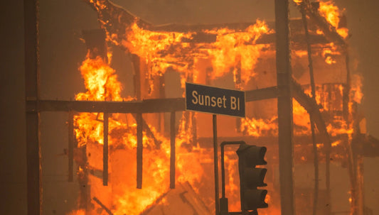 California Wildfires 2025 Sunset Bl Poster Picture Photo Print Banner  Booma Prints