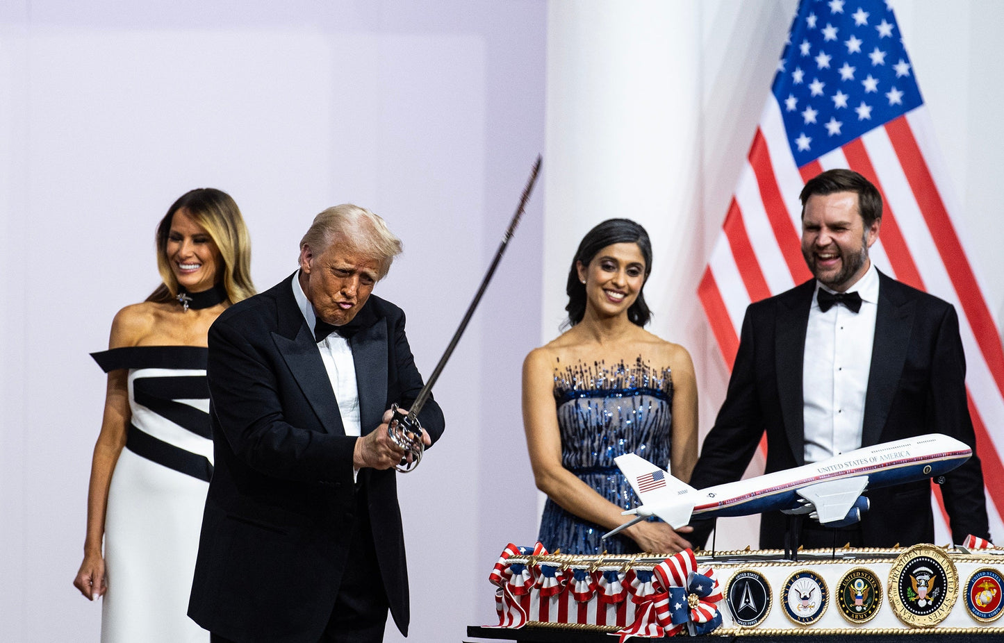 Trump Sword Inauguration Ball Glossy Poster Picture Photo Print Banner  Booma Prints