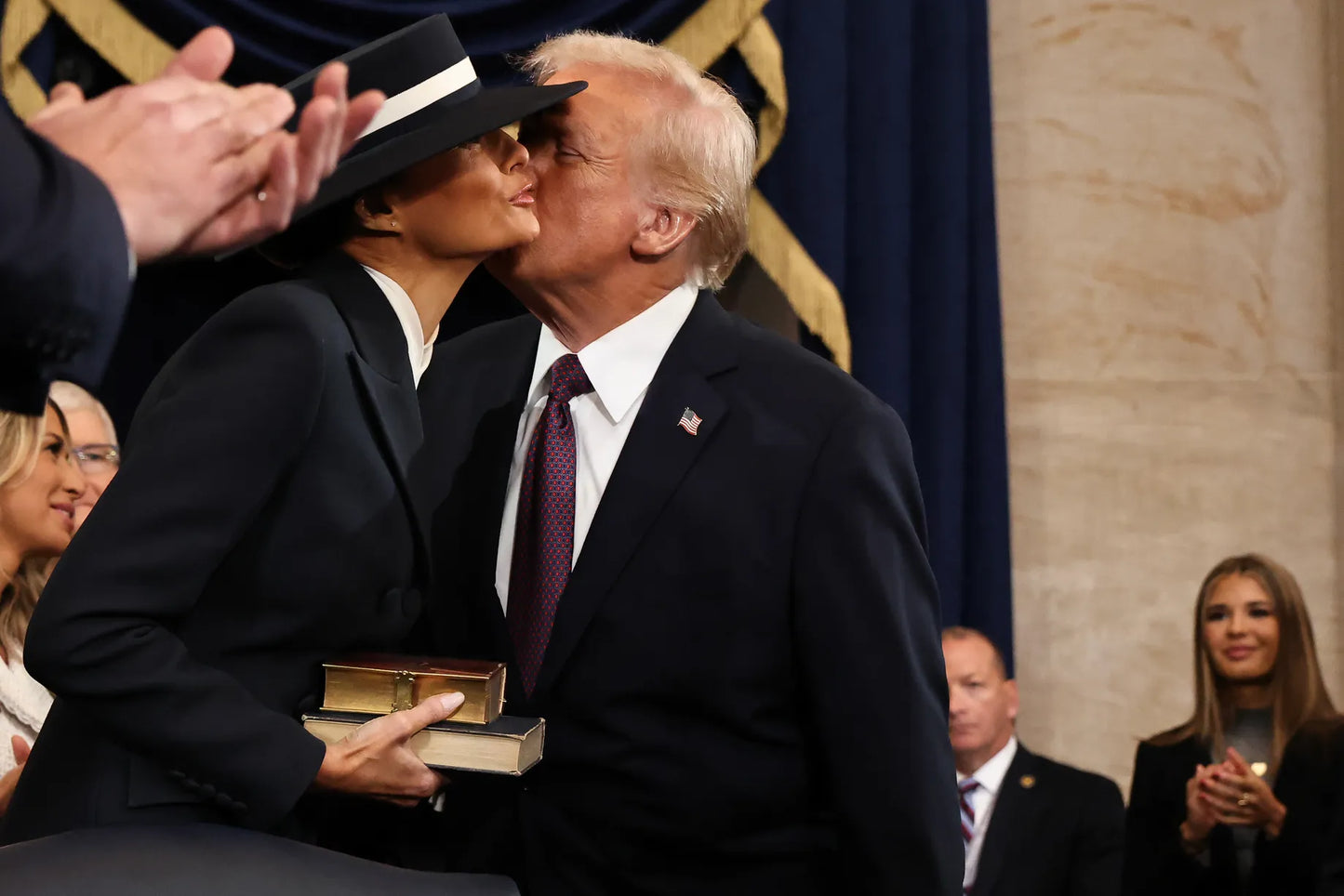 Trump Embracing Melania 2025 Glossy Poster Picture Photo Print Banner  Booma Prints