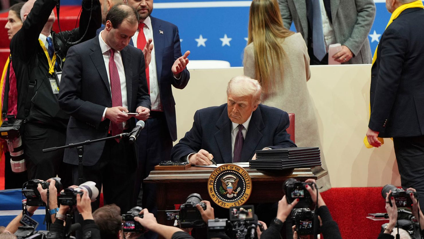 Donald Trump Signs Executive Orders 2025 Poster Picture Photo Print Banner  Booma Prints