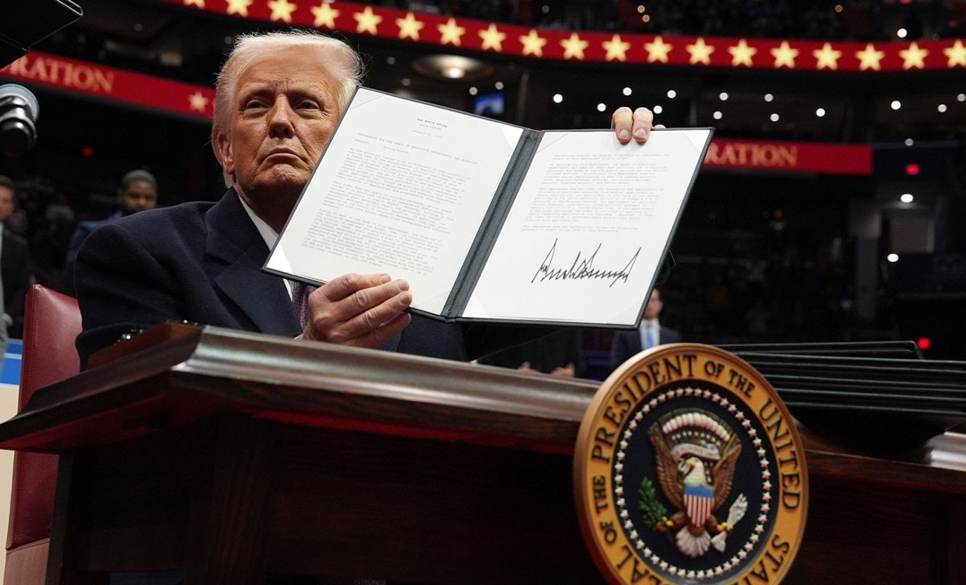 Trump Signs Executive Order 2025 Us Poster Picture Photo Print Banner  Booma Prints