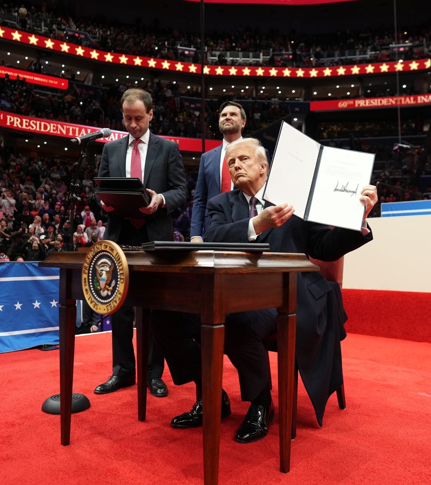 Trump Signs Executive Order 2025 Usa Poster Picture Photo Print Banner  Booma Prints