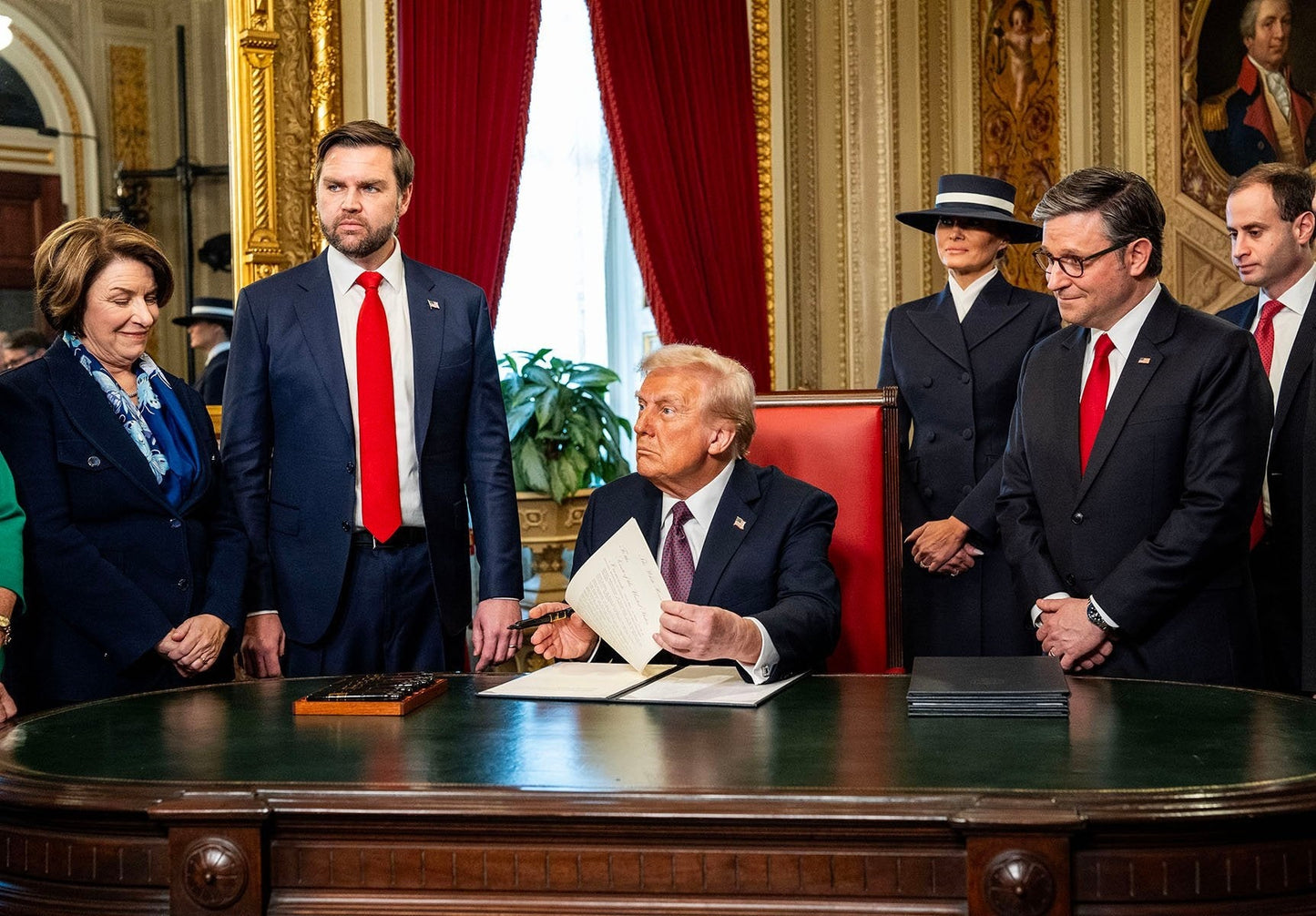 Vance Trump Signs Executive Order 2025 Poster Picture Photo Print Banner  Booma Prints
