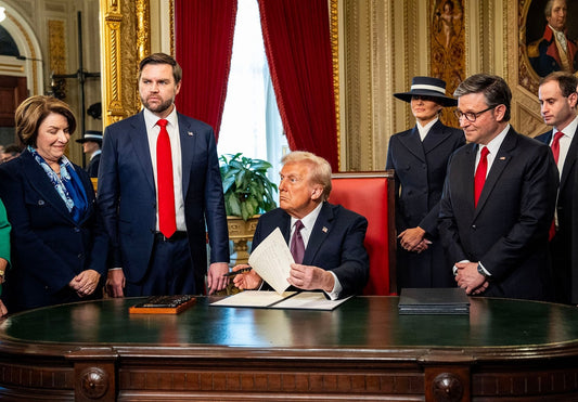 Vance Trump Signs Executive Order 2025 Poster Picture Photo Print Banner  Booma Prints