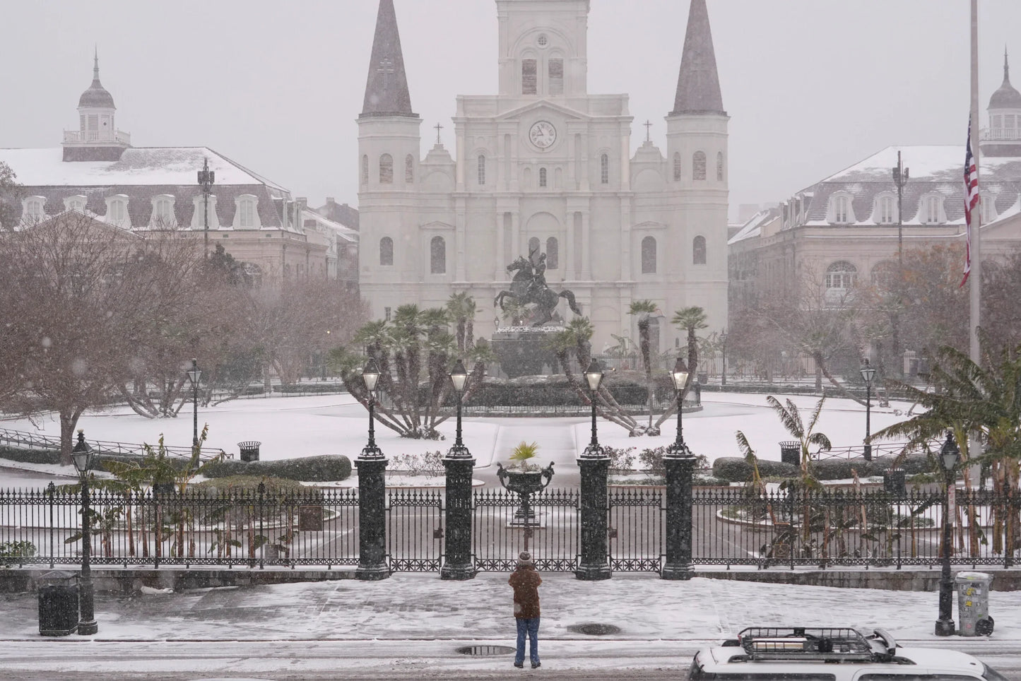 New Orleans Snow St. Louis Cathedral Poster Picture Photo Print Banner  Booma Prints
