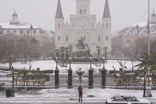 New Orleans Snow St. Louis Cathedral Poster Picture Photo Print Banner  Booma Prints