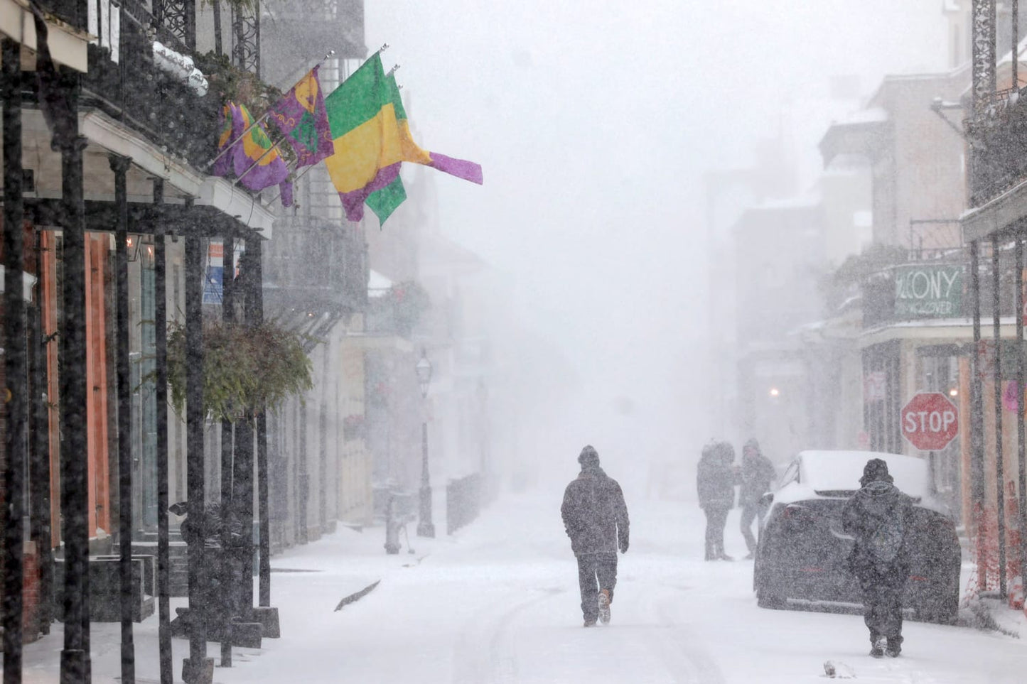 New Orleans Snow Nola Glossy Poster Picture Photo Print Banner  Booma Prints