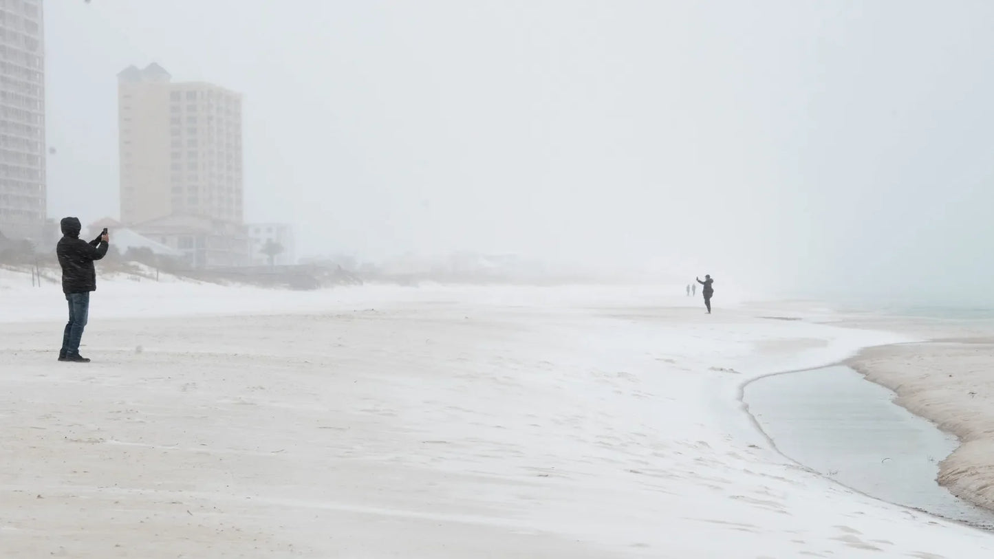 Florida Winter Storm Beach 2025 Glossy Poster Picture Photo Print Banner  Booma Prints