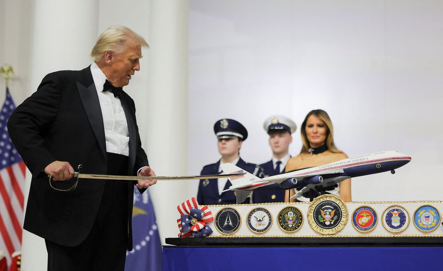 Trump Cutting Cake Sword Usa Inaug 2025 Poster Picture Photo Print Banner  Booma Prints