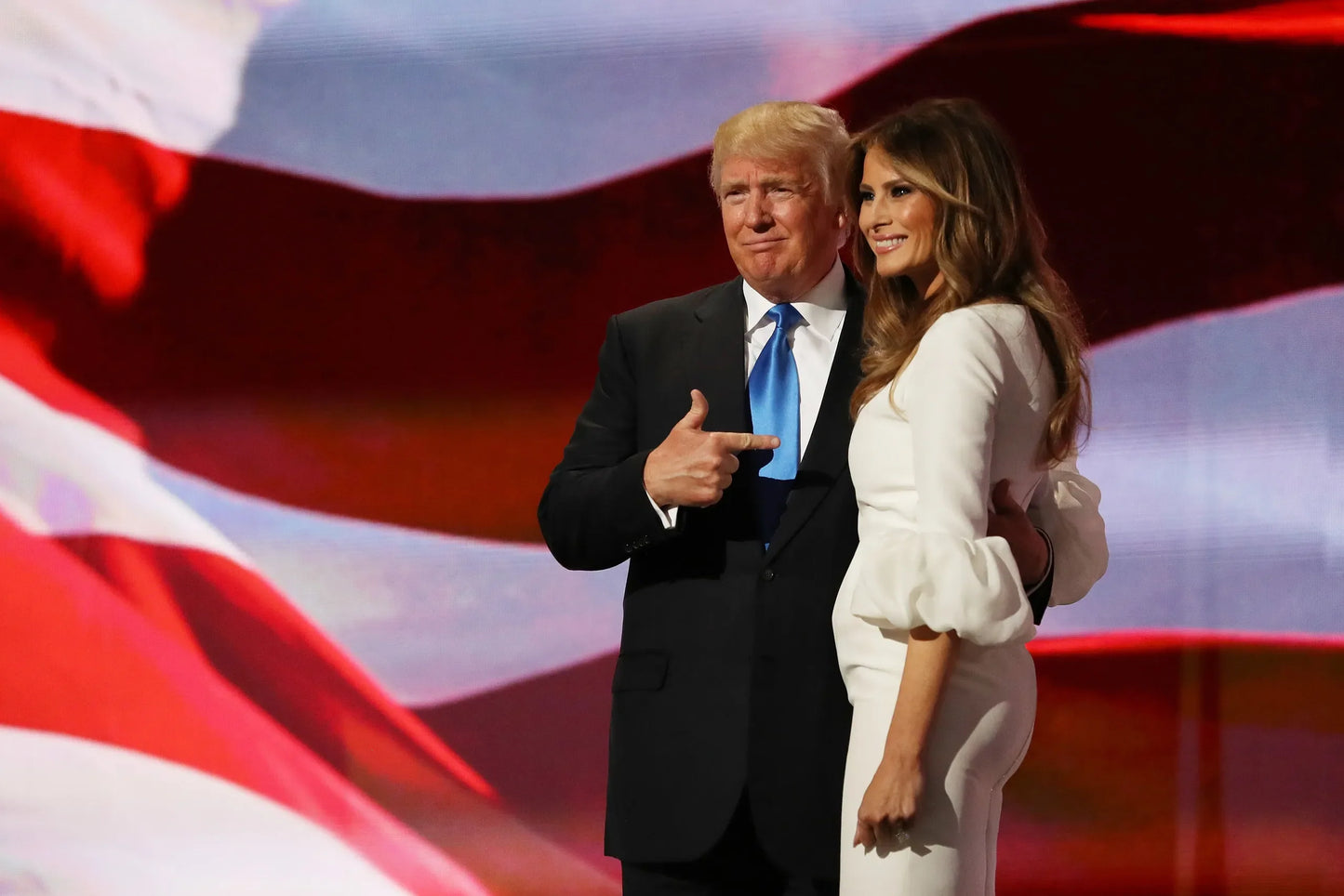 Donald Trump & Melania Pointing Poster Picture Photo Print Banner  Booma Prints