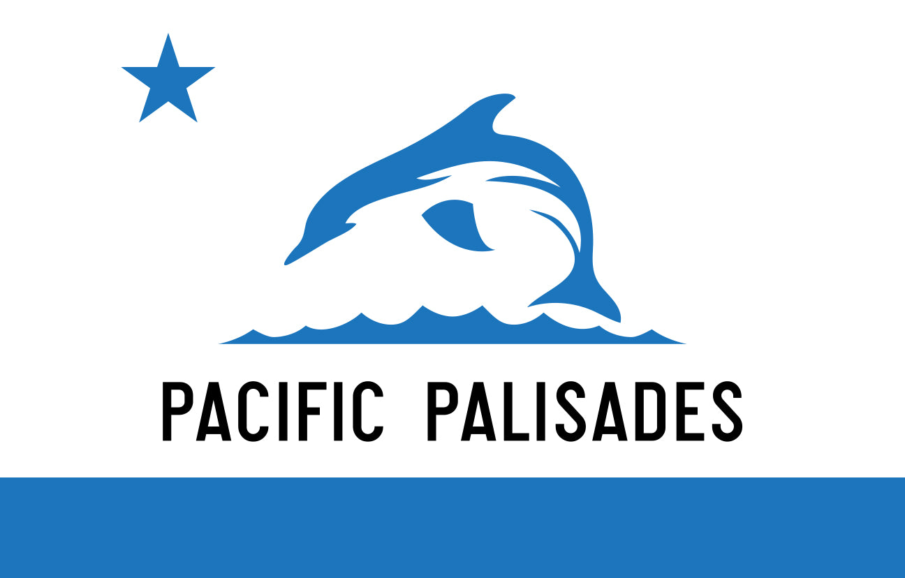Pacific Palisades Flag Glossy Poster Picture Photo Print Banner  Booma Prints
