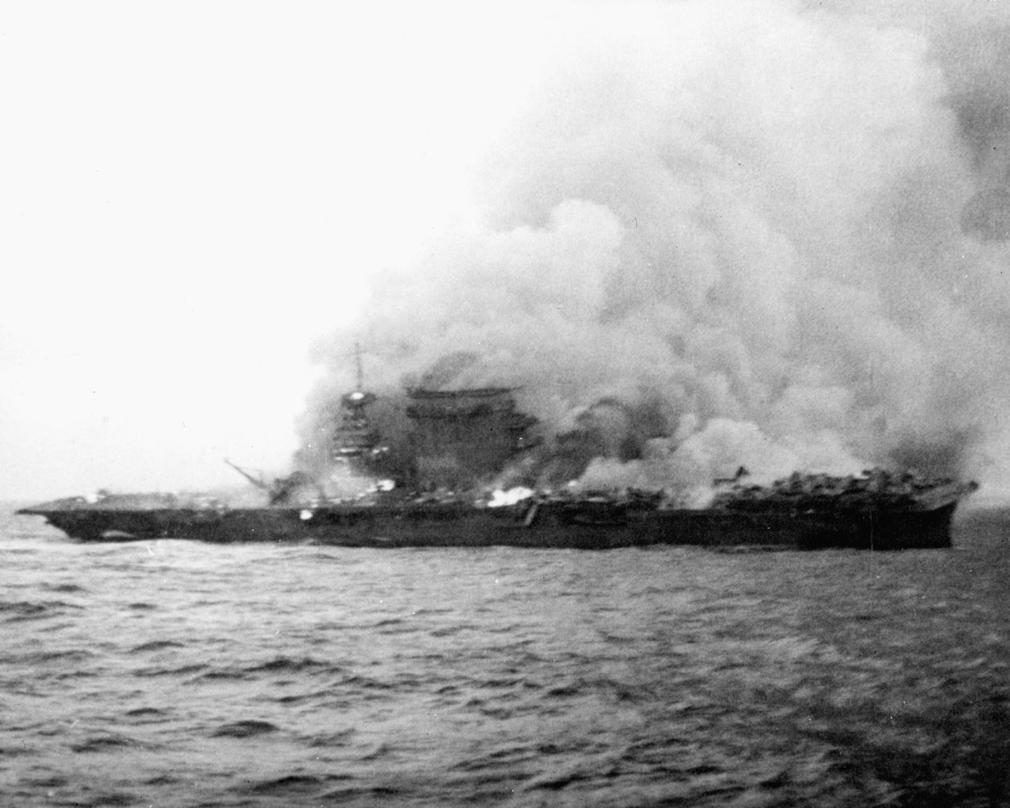 Uss Lexington Cv-2 Burning & Sinking Poster Picture Photo Print Banner  Booma Prints