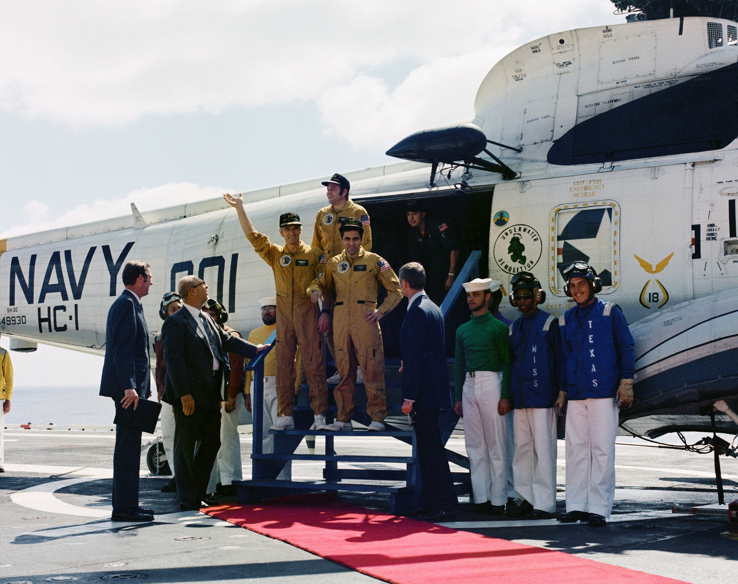 Apollo 17 Crew Uss Ticonderoga 1972 Poster Picture Photo Print Banner  Booma Prints