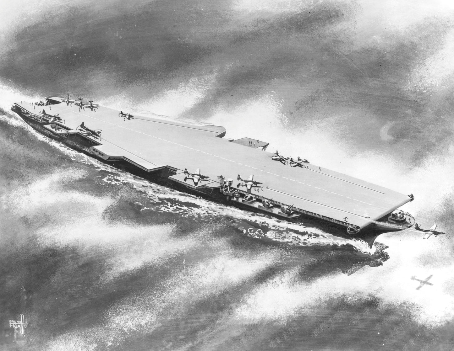 Us Navy Aircraft Carrier Cva-58 Glossy Poster Picture Photo Print Banner  Booma Prints