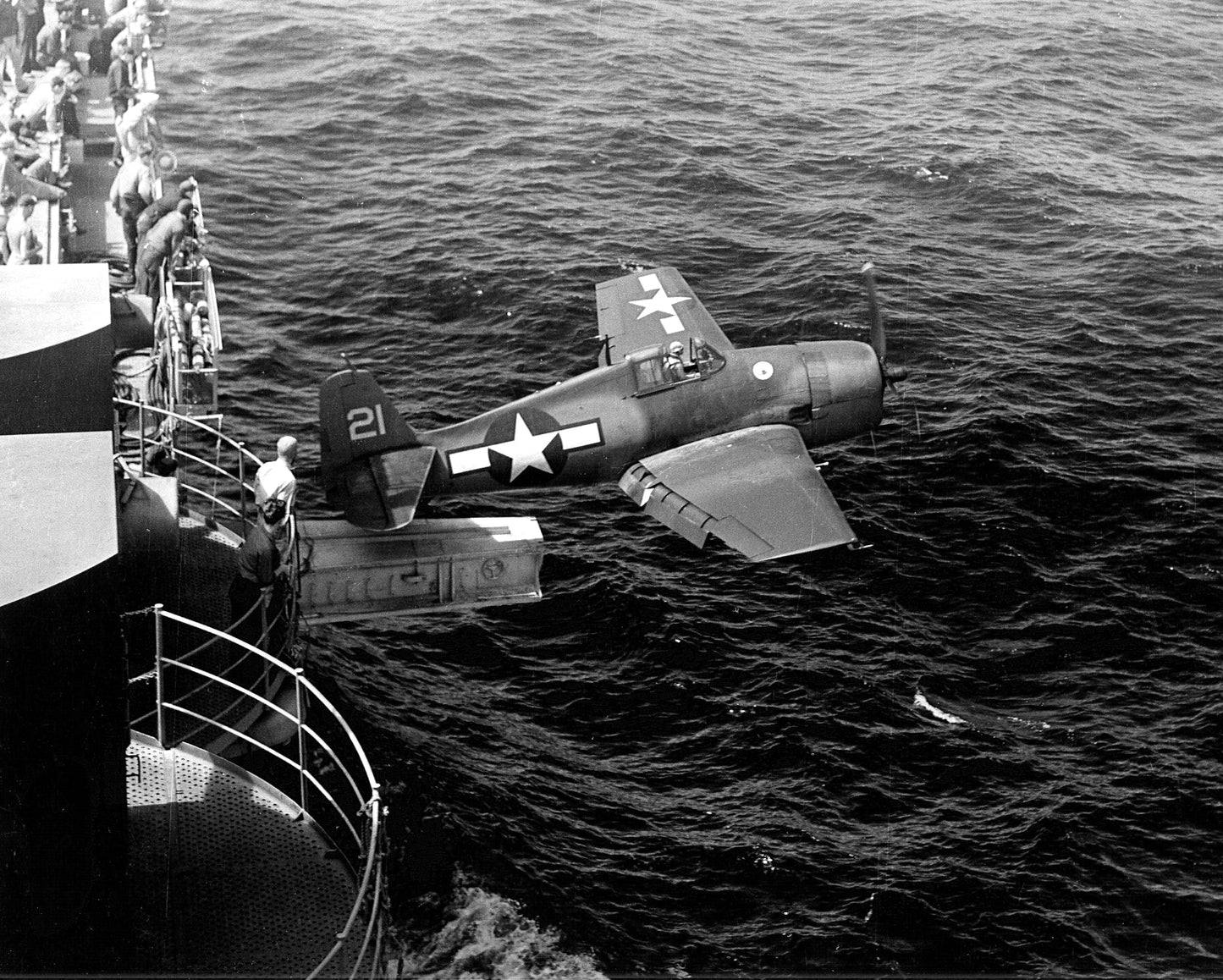F6F Hangar Cat Uss Hornet Cv-12 Glossy Poster Picture Photo Print Banner  Booma Prints