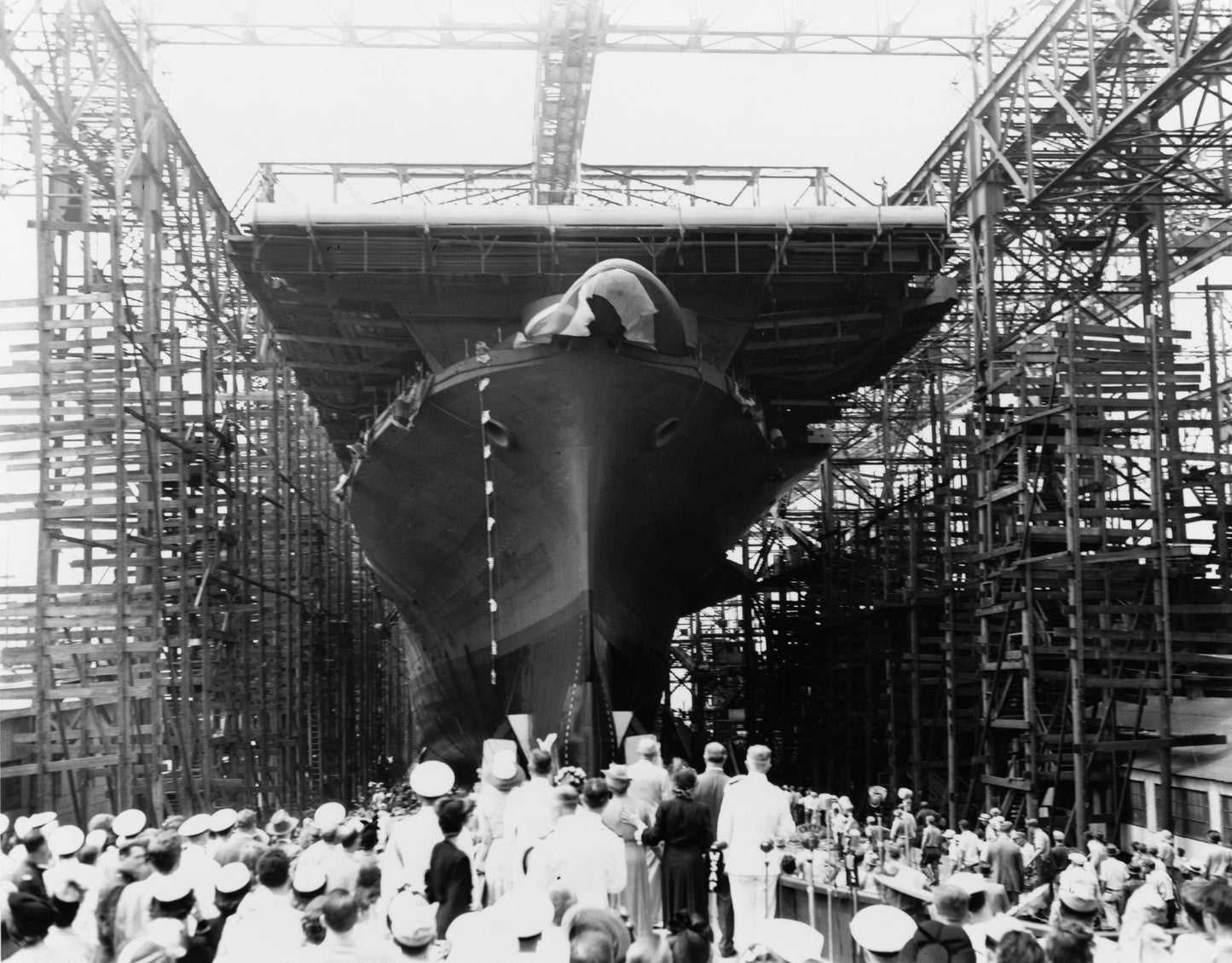 Launching Of Uss Hornet Cv-12 1943 Poster Picture Photo Print Banner  Booma Prints