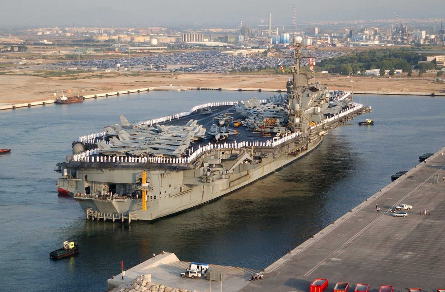 Uss Kennedy Cv-67 At Spanish Port Glossy Poster Picture Photo Print Banner  Booma Prints