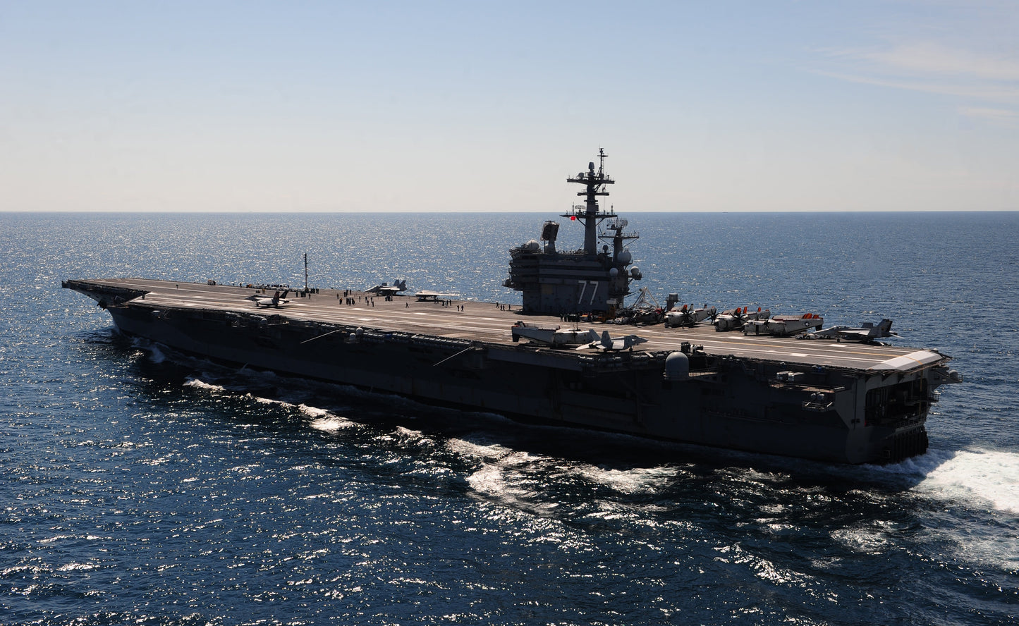 Uss George Hw Bush Navy Ship Glossy Poster Picture Photo Print Banner  Booma Prints