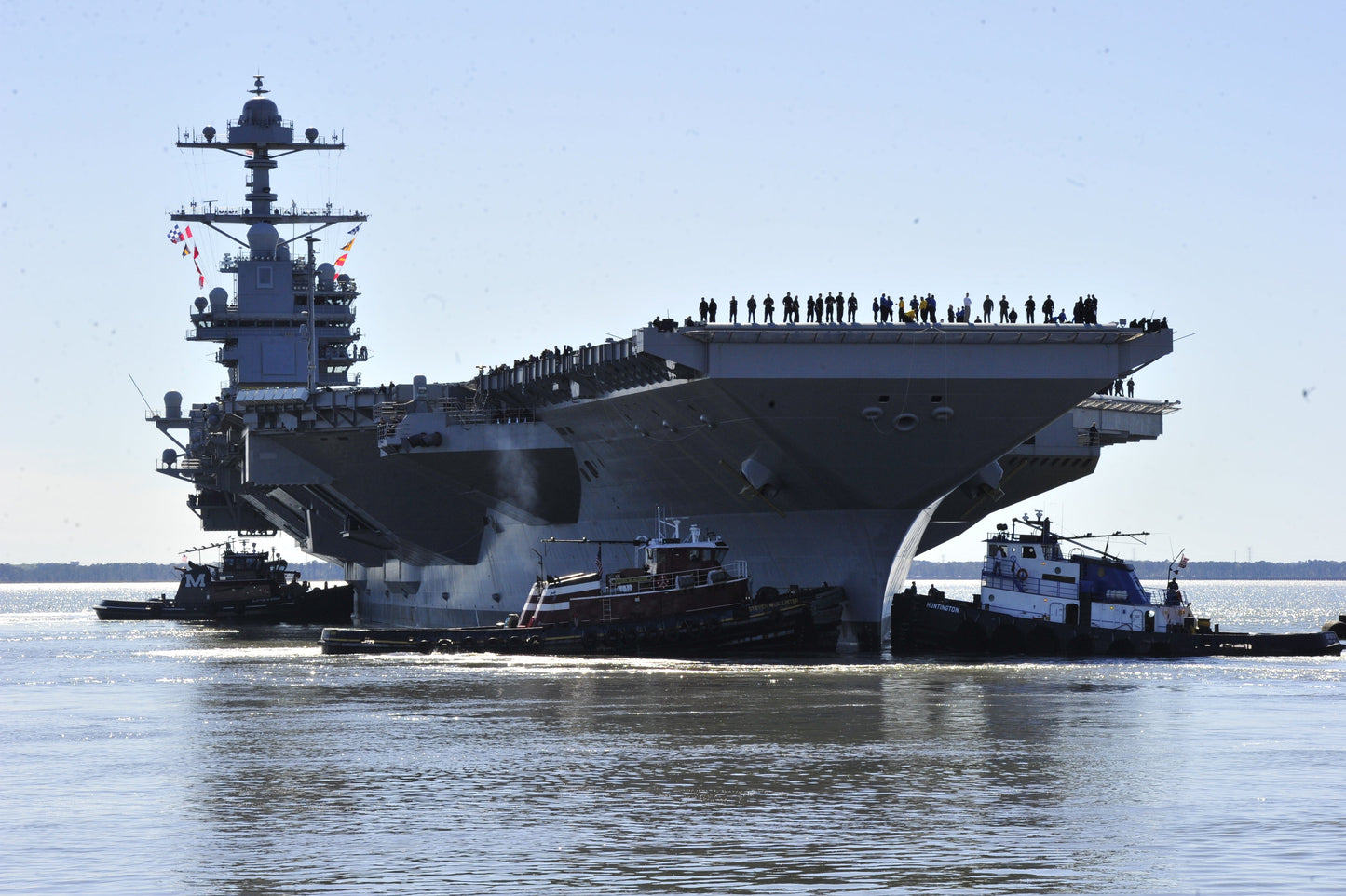 Uss Gerald R Ford Navy Ship Glossy Poster Picture Photo Print Banner  Booma Prints