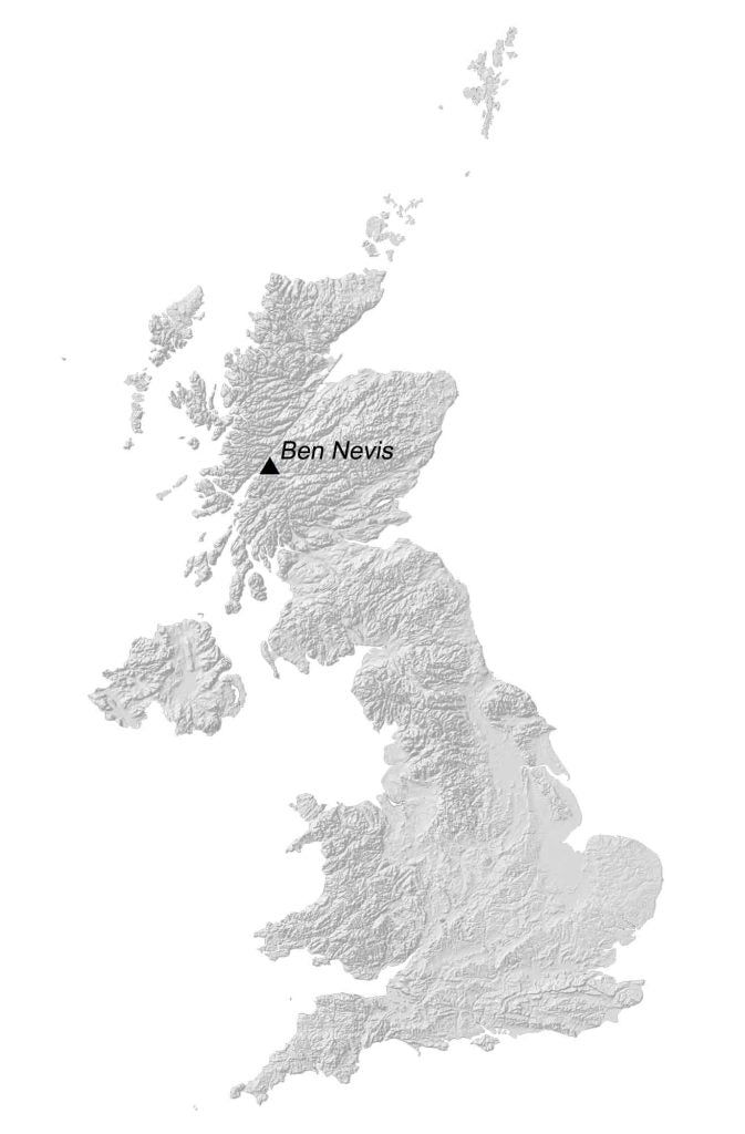United Kingdom Elevation Map Glossy Poster Picture Photo Print Banner  Booma Prints