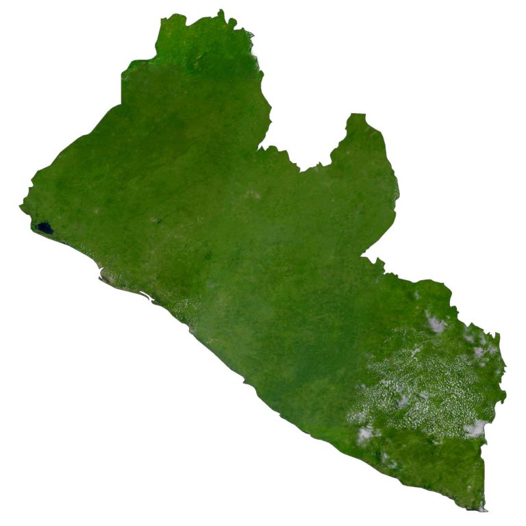 Liberia Satellite Map Glossy Poster Picture Photo Print Banner  Booma Prints