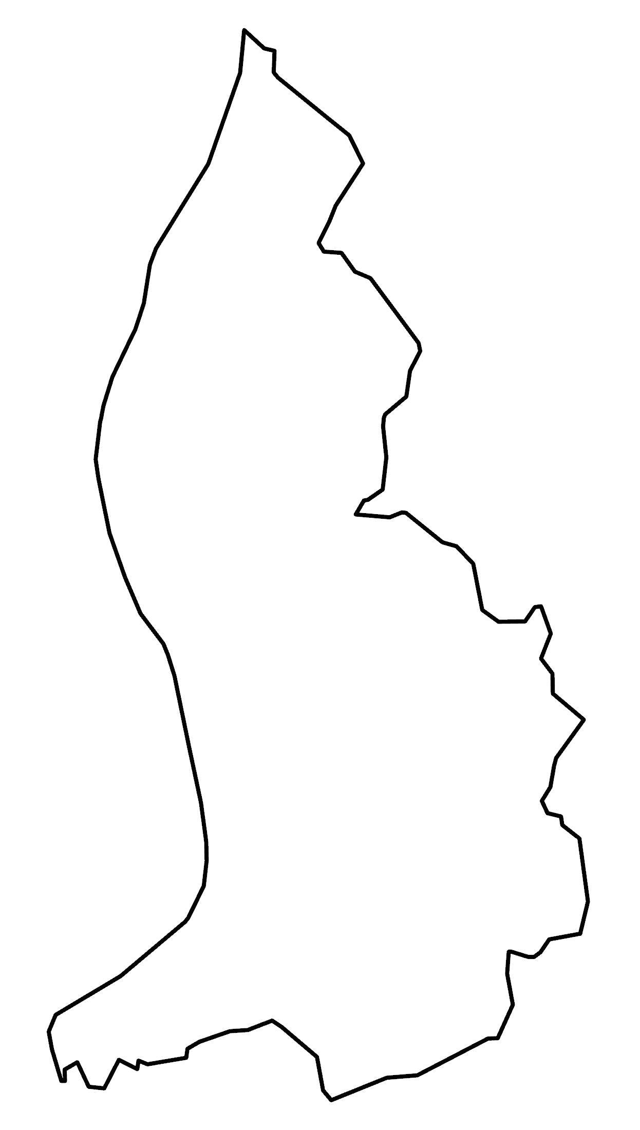 Liechtenstein Blank Outline Map Glossy Poster Picture Photo Print Banner  Booma Prints