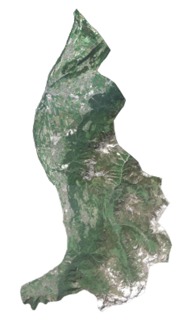 Liechtenstein Satellite Map Glossy Poster Picture Photo Print Banner  Booma Prints