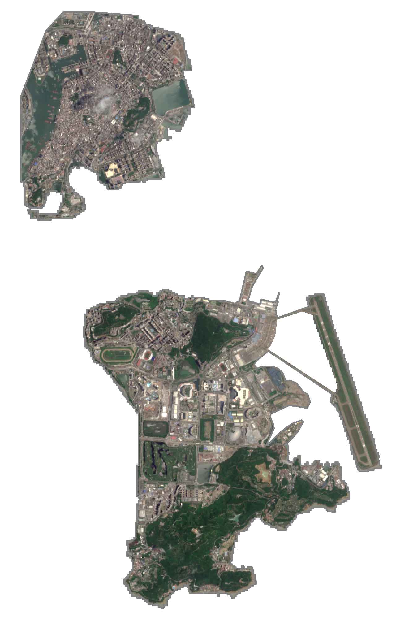 Macau Satellite Map Glossy Poster Picture Photo Print Banner  Booma Prints