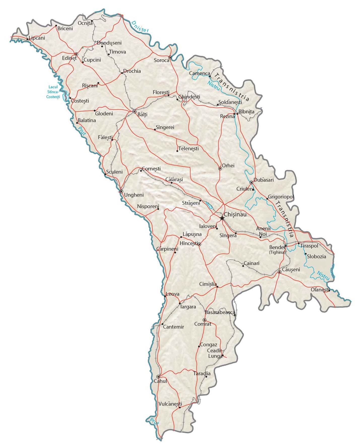 Moldova Physical Map Glossy Poster Picture Photo Print Banner  Booma Prints