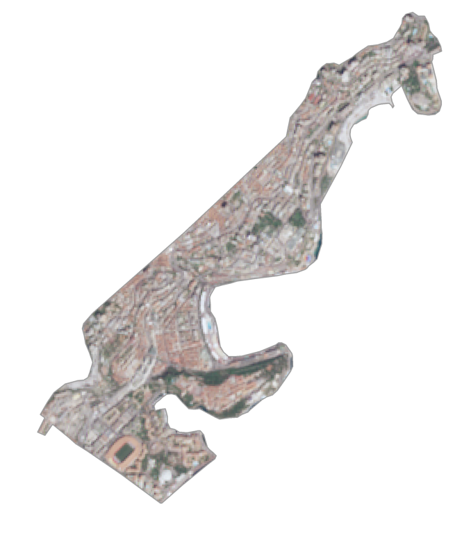 Monaco Satellite Map Glossy Poster Picture Photo Print Banner  Booma Prints
