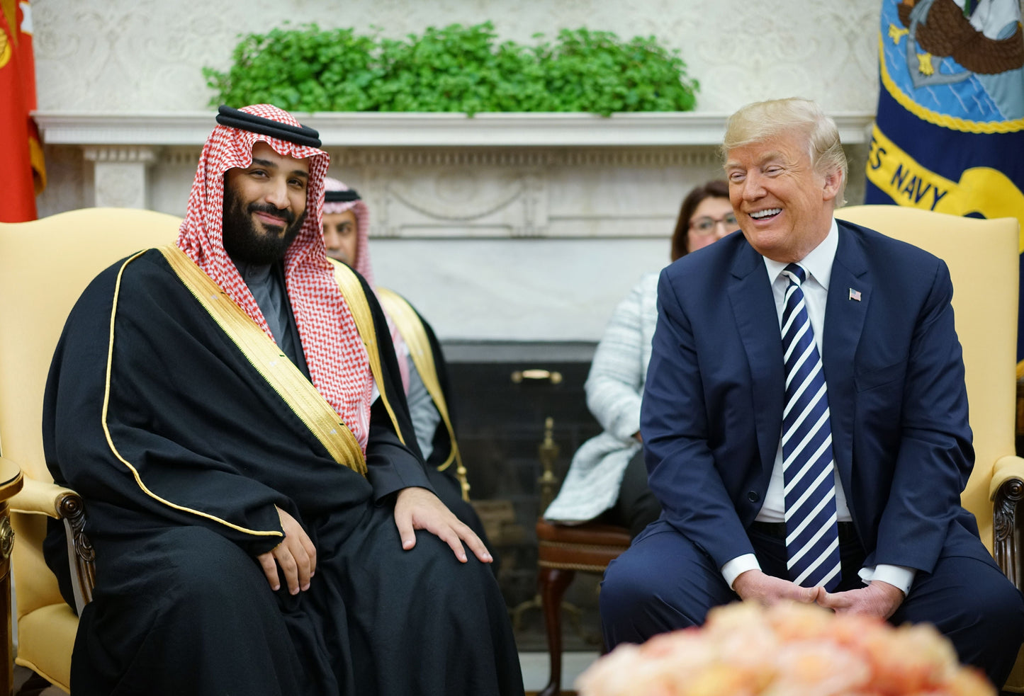 Trump Saudi Crown Prince Bin Salman Wh Poster Picture Photo Print Banner  Booma Prints