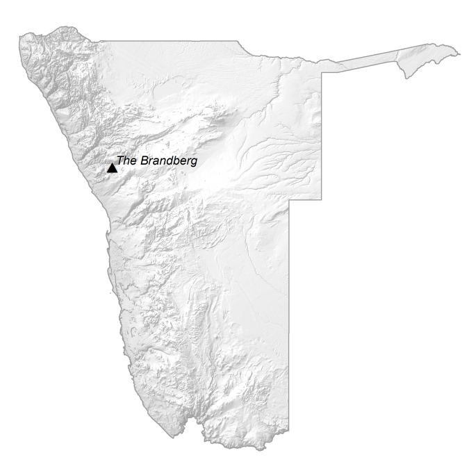 Namibia Elevation Map Glossy Poster Picture Photo Print Banner  Booma Prints
