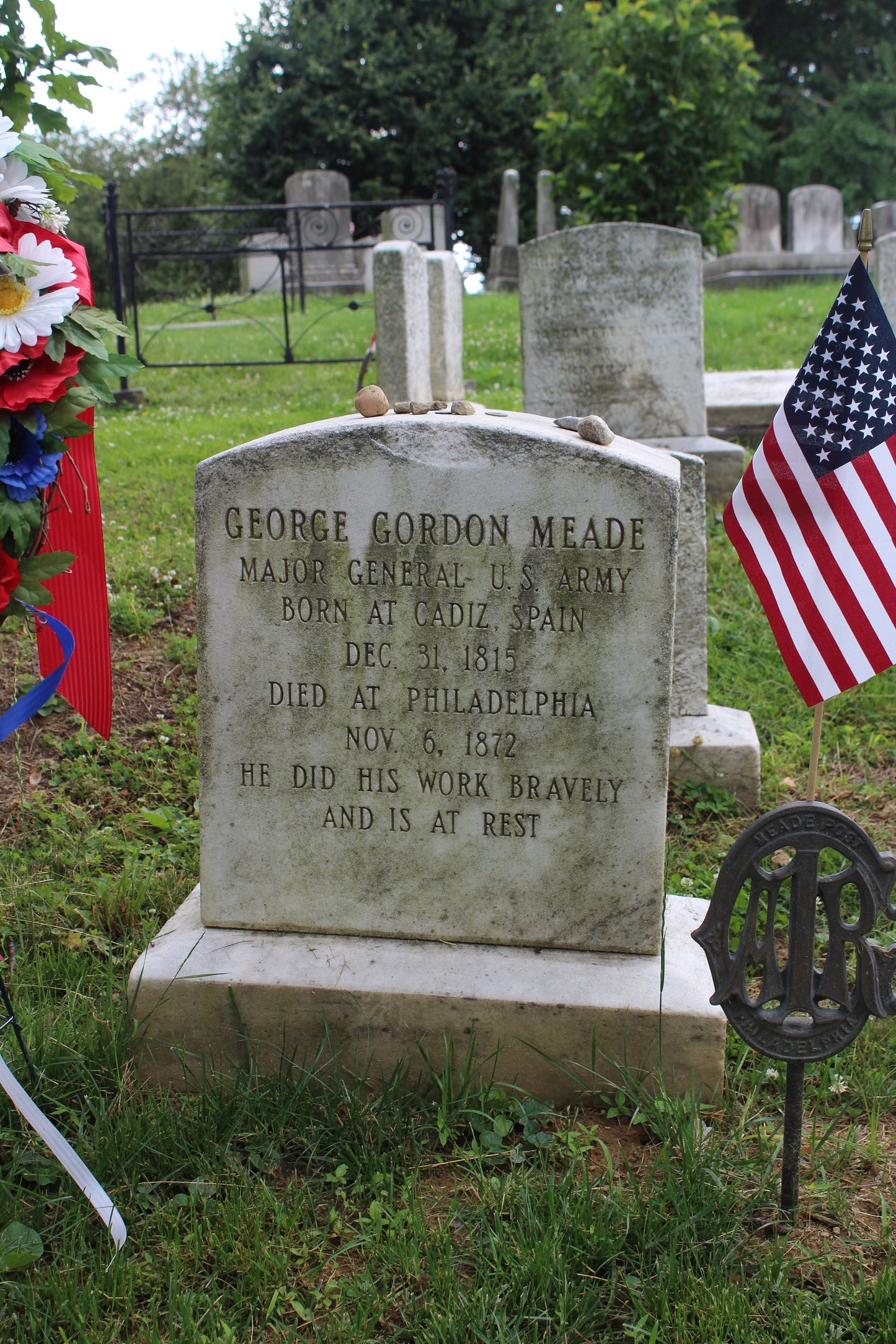 George Meade Tombstone Glossy Poster Picture Photo Print Banner  Booma Prints
