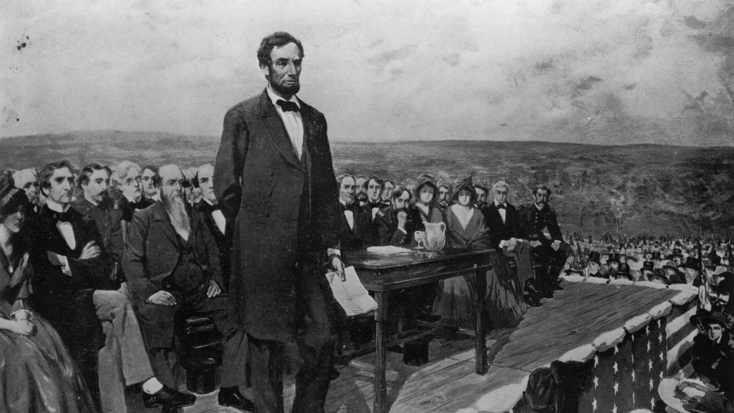 Abraham Lincoln Gettysburg Address Us Poster Picture Photo Print Banner  Booma Prints
