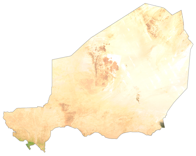 Niger Satellite Map Glossy Poster Picture Photo Print Banner  Booma Prints