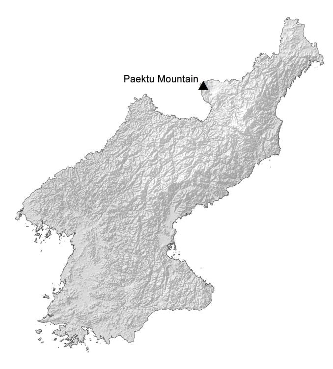 North Korea Elevation Map Glossy Poster Picture Photo Print Banner  Booma Prints